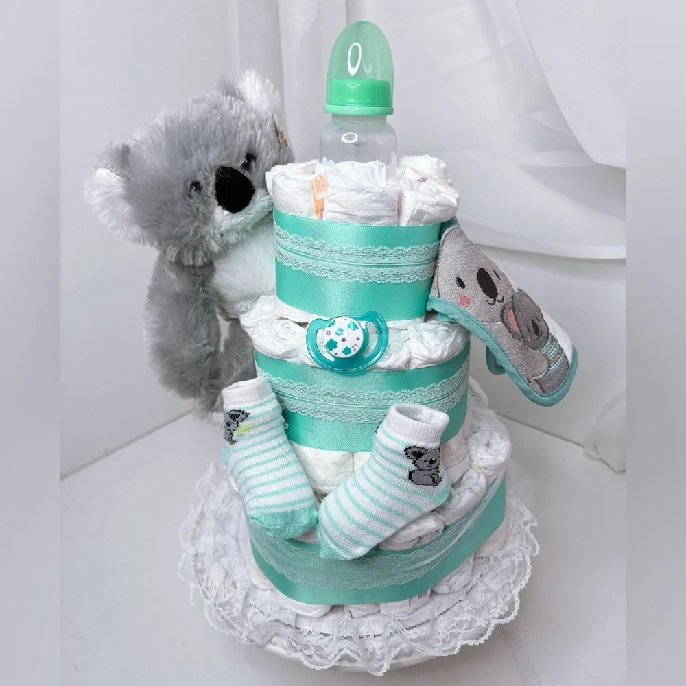 Koala Diaper Cake , Baby Shower Gift